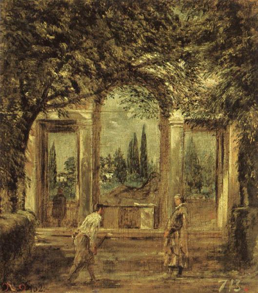 Diego Velazquez View of the Garden of the Villa Medici in Rome II Norge oil painting art